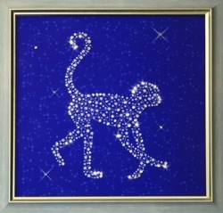 Картина Звездная обезьяна с кристаллами Swarovski (1767)