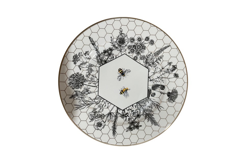 Тарелка закусочная HONEYCOMB пчёлки 19,5см (2) (TT-00010300)