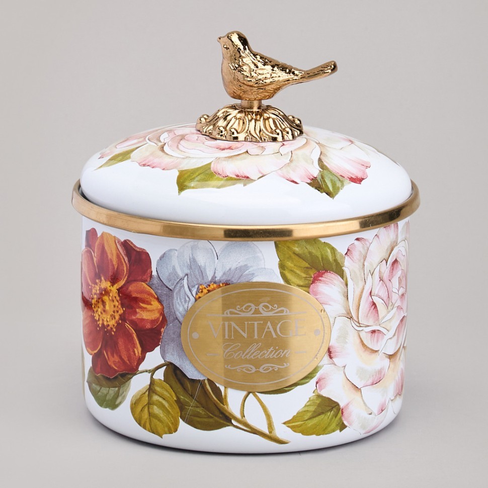 Банка для сыпучих продуктов agness, серия фландрия, 12х9см/ 1,0л Agness (950-599)