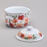 Кастрюля agness эмалированная с эмал.крышкой серия "маки", 2.8 л, 20*12 см Agness (934-742)