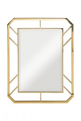 Зеркало прямоугольное в метал. раме цвет золото 71*91*2см - TT-00004736