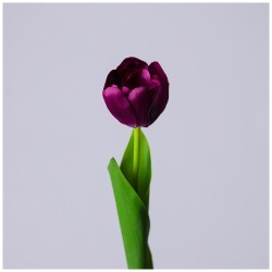 Цветок искусственный тюльпан длина=44см , цвет фиалковый мал.уп.=60шт Lefard (535-341)
