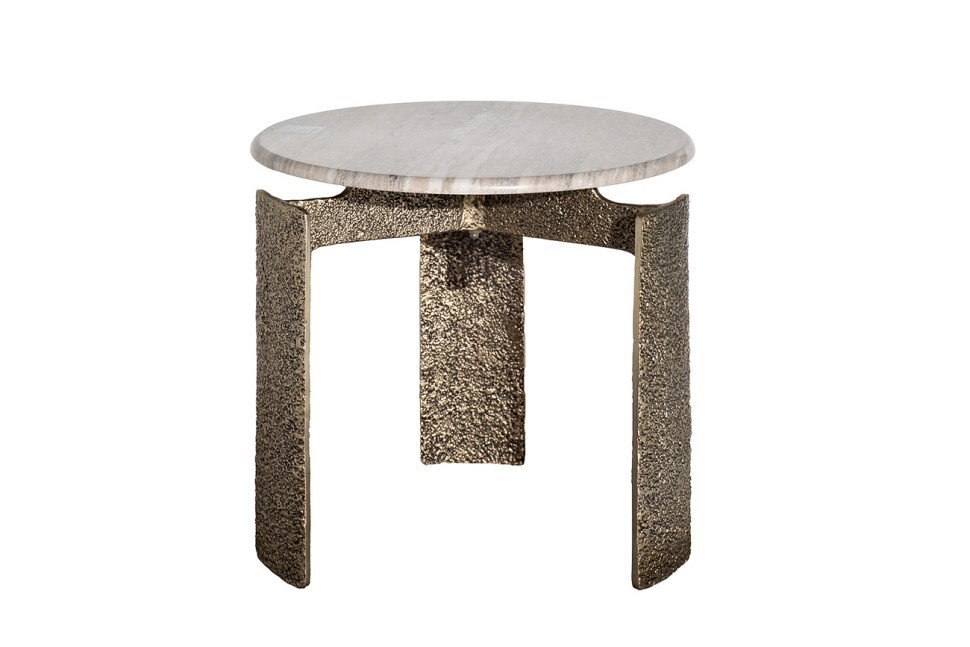 Стол журнальный мраморный d60*63см (TT-00014987)