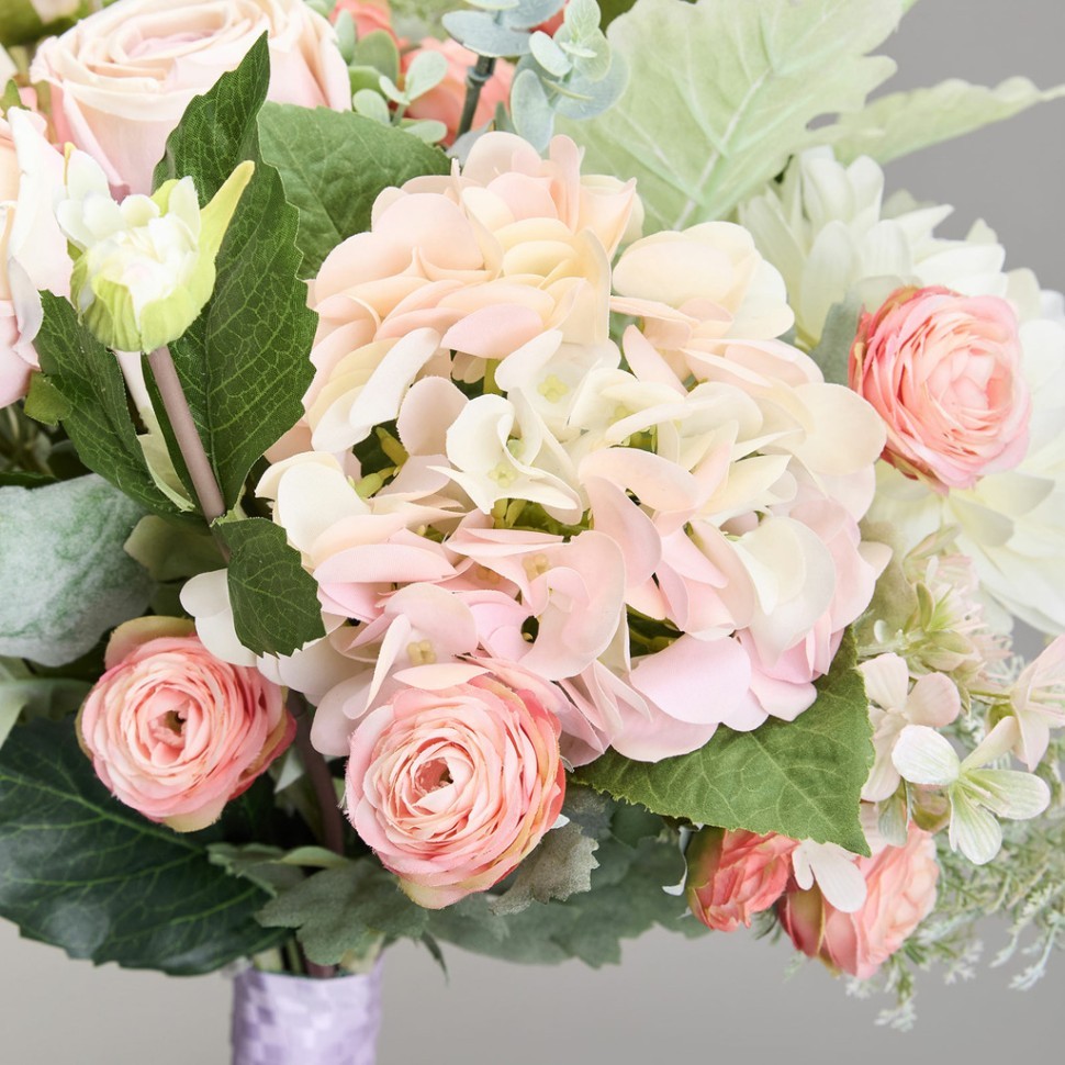 Цветочная композиция  "романтика" ширина 40 см*высота 40 см- без упаковки Текстильный Мир (23-2480)