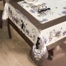 Скатерть "лавандовые коты" 110х140см, коричневый, 100% хлопок, твил, пропитка Текстильный Мир (850-228-20)