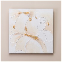 Картина "абстракция золото на белом" 60х60х3 см Bronco (534-219-1)