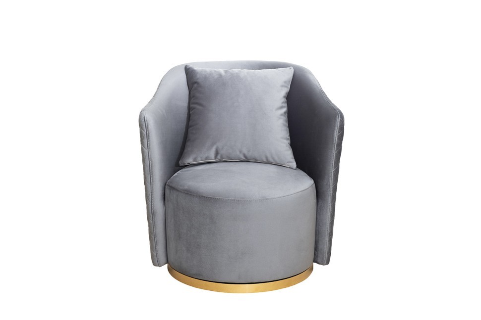 Кресло Verona вращающееся, велюр ,бирюзовый Colt1004-BIRUZ/золото 70*77*80см (TT-00014647)