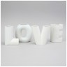 Набор ваз "love", высота 15.2см цвет: белый Lefard (374-140)