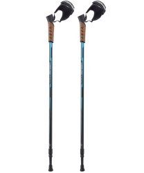 Скандинавские палки Nimbus, 77-135 см, 2-секционные, черный/голубой (1527728)