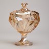 Блюдо с крышкой на ножке "bohema" amber диаметр=11,5 см высота=16,5 см Lefard (195-233)