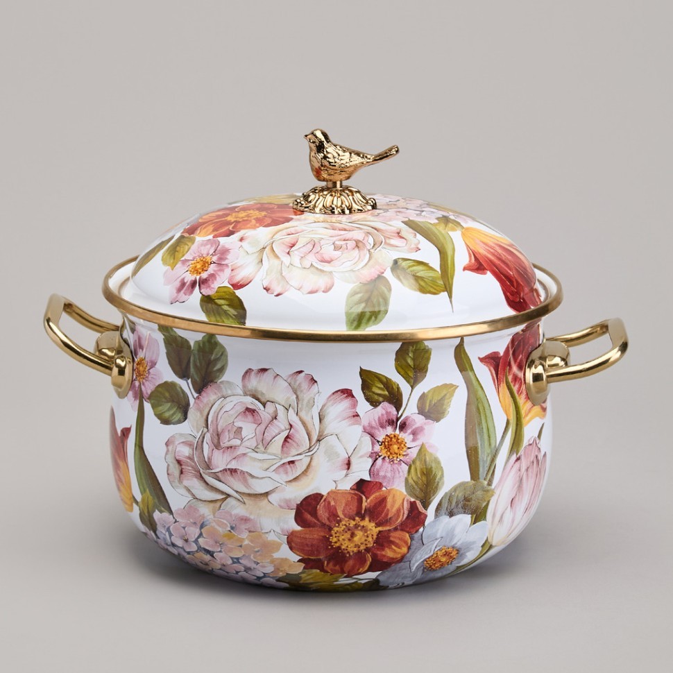 Кастрюля agness эмалированная с крышкой, серия фландрия, 3,8л, диа.20см Agness (950-593)