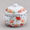 Кастрюля agness эмалированная с эмал.крышкой серия "маки", 3.6 л, 22*13 см Agness (934-743)