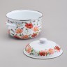 Кастрюля agness эмалированная с эмал.крышкой серия "маки", 3.6 л, 22*13 см Agness (934-743)