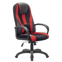 Кресло компьютерное Brabix Premium Rapid GM-102 до 180 кг, экокожа/ткань, черно-красное 532107 (84666)