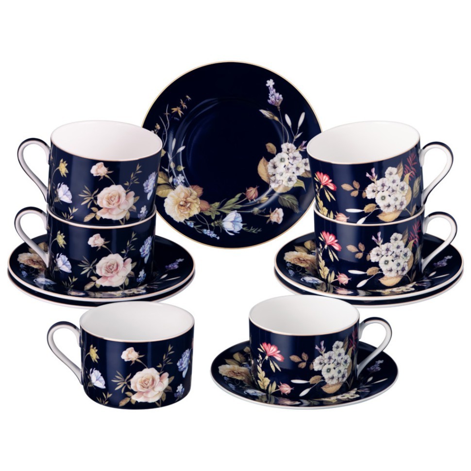 Чайный набор lefard "кобальт" на 6 пер. 12 пр. 190 мл Lefard (86-2553-2)