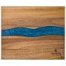 Доска разделочная, 30*25*1,8 см, акация со вставкой из эпоксид.смолы Agness (911-789)