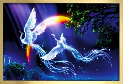 Картина Лебеди с кристаллами Swarovski (3079)