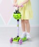 БЕЗ УПАКОВКИ Самокат 3-колесный Ridex Loop, 120/70 мм, зеленый/розовый (2106808)